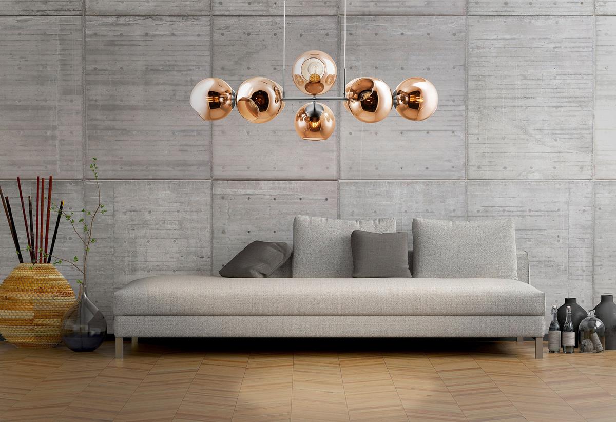 HÄNGELEUCHTE 31240823 PILAR - Orange/Nickelfarben, Design, Glas/Metall (100/38/150cm) - Globo