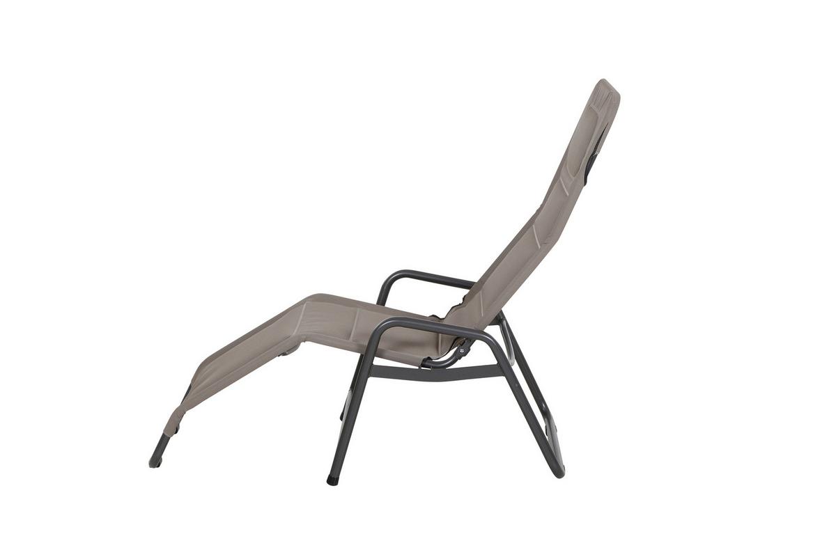 KIPPLIEGE J40975 - Taupe, KONVENTIONELL, Kunststoff/Metall (71/112/150cm) - Siena Garden