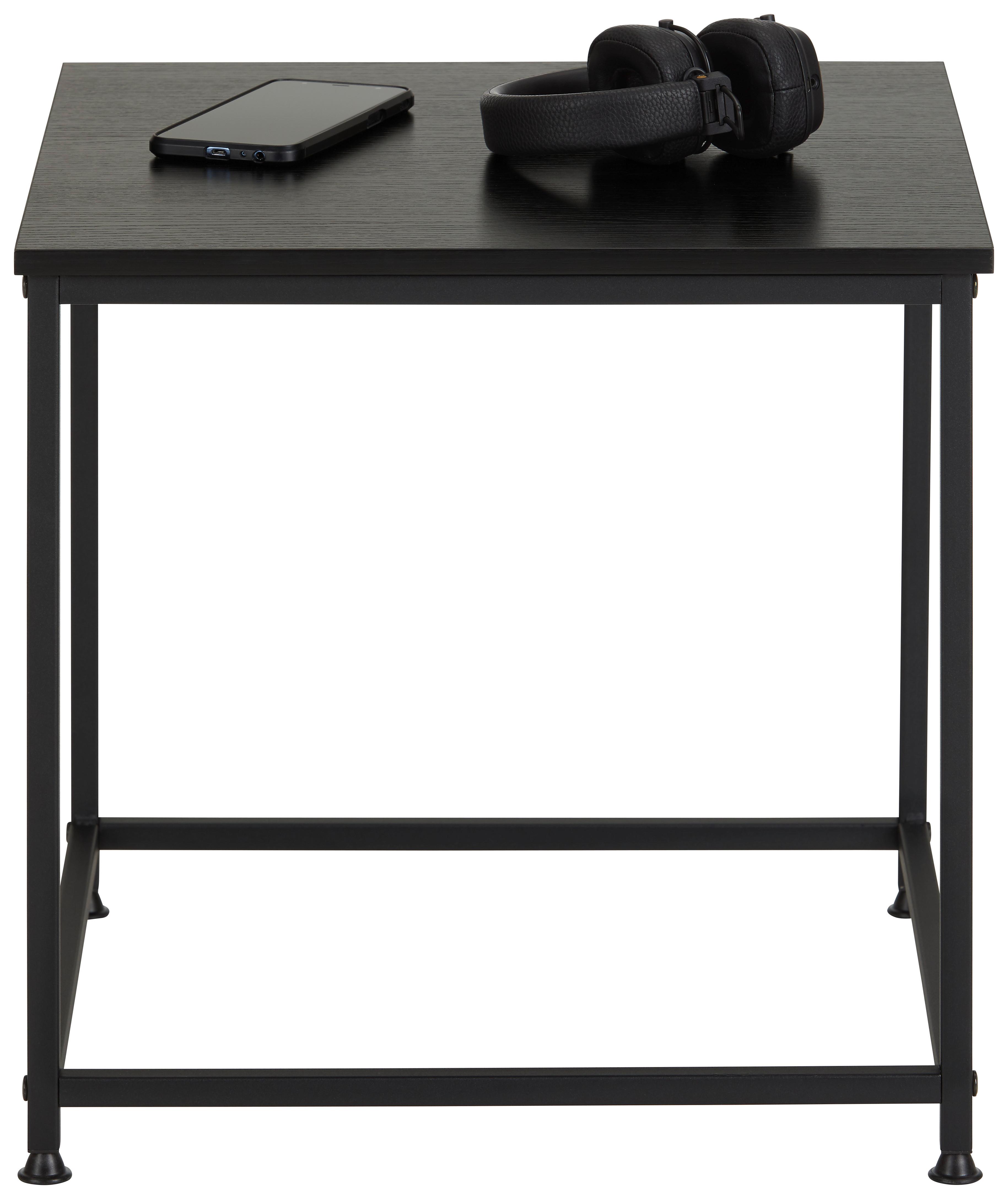Beistelltisch aus Metall in Schwarz - Schwarz, MODERN, Holzwerkstoff/Metall (45/45/45cm) - Mömax