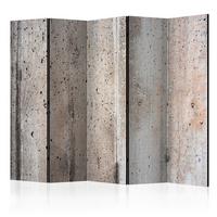 Paravan Old Concrete I, 5-Delni, Akustičen - bež/svetlo siva, Basics, umetna masa/tekstil (225/172/3cm) - artgeist