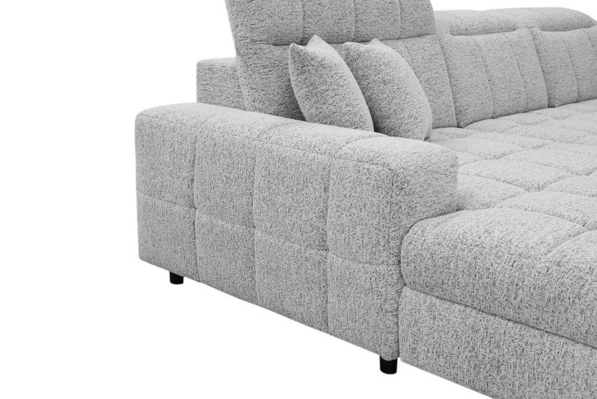 Kutna Garnitura Santorini - siva/crna, Moderno, tekstil (193/291cm) - Premium Living