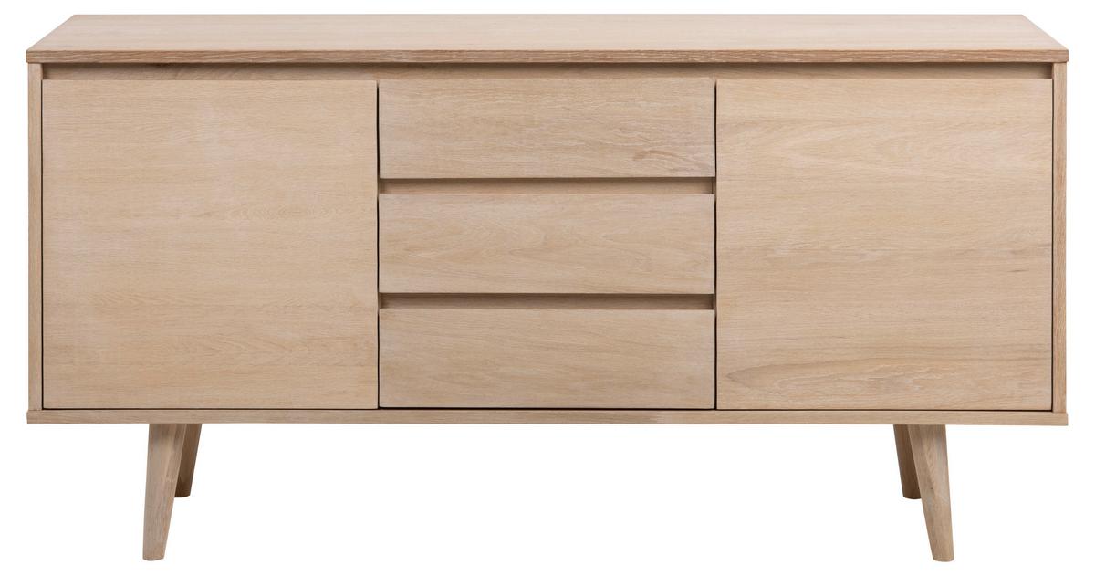 Komód Nagano - Bianco tölgy/natúr, Design, faalapú anyag (150/75/40cm)