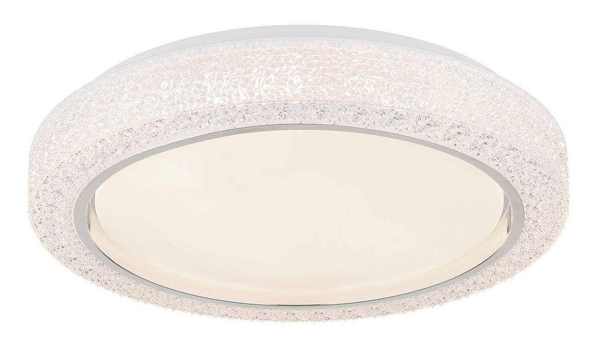 Led Stropna Svjetiljka 41265k - prozirno/boje kroma, Basics, metal/plastika (40/8cm) - Globo