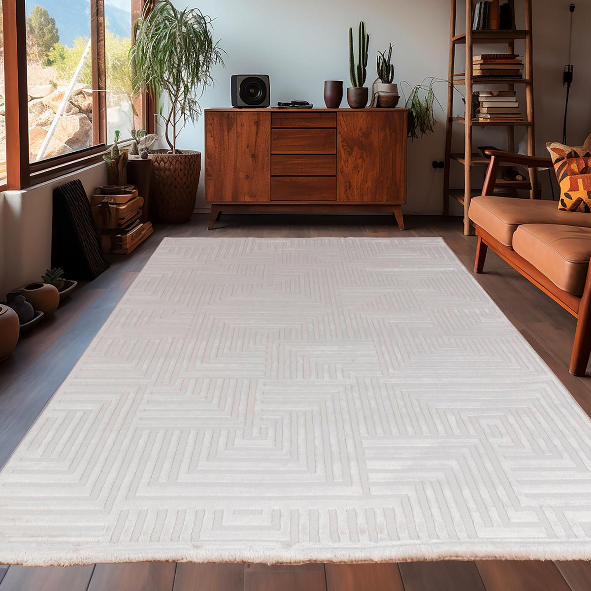Tkana Preproga Sahara, Krem Barva, 240x340cm - krem barve, Design, tekstil (240/340cm) - Novel