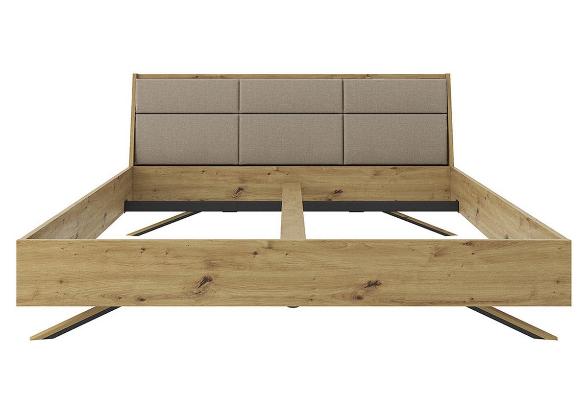Polsterbett Dormio ca. 180x200 cm Eichefarben/Braun - Eichefarben/Schwarz, MODERN, Holz/Textil (180/200cm) - Bessagi Home