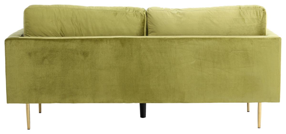 2-SITZER-SOFA BOOM - Goldfarben/Grün, Design, Textil/Metall (203/84/90cm) - Livetastic