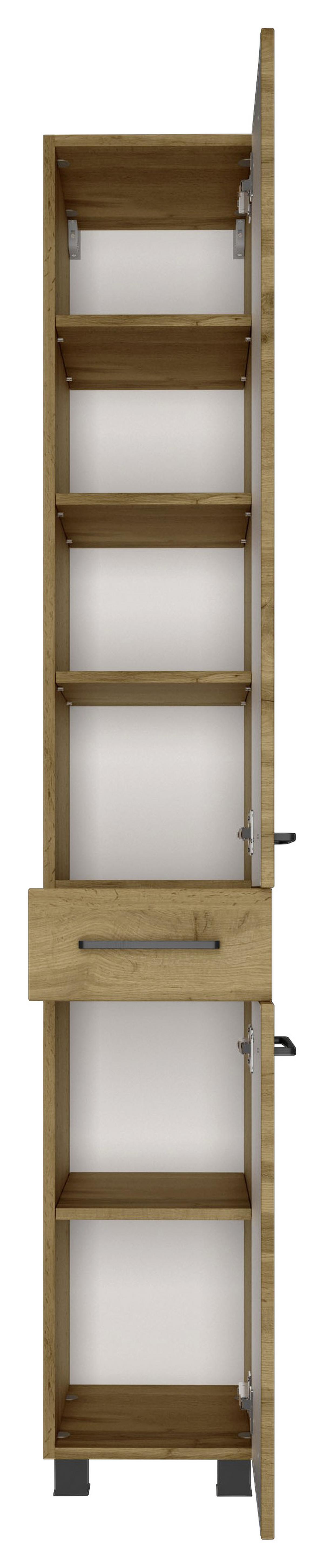 Badezimmer Manchester ca. 130 cm Eiche Wotan - Eichefarben/Weiß, MODERN, Holzwerkstoff/Stein (130cm) - Held