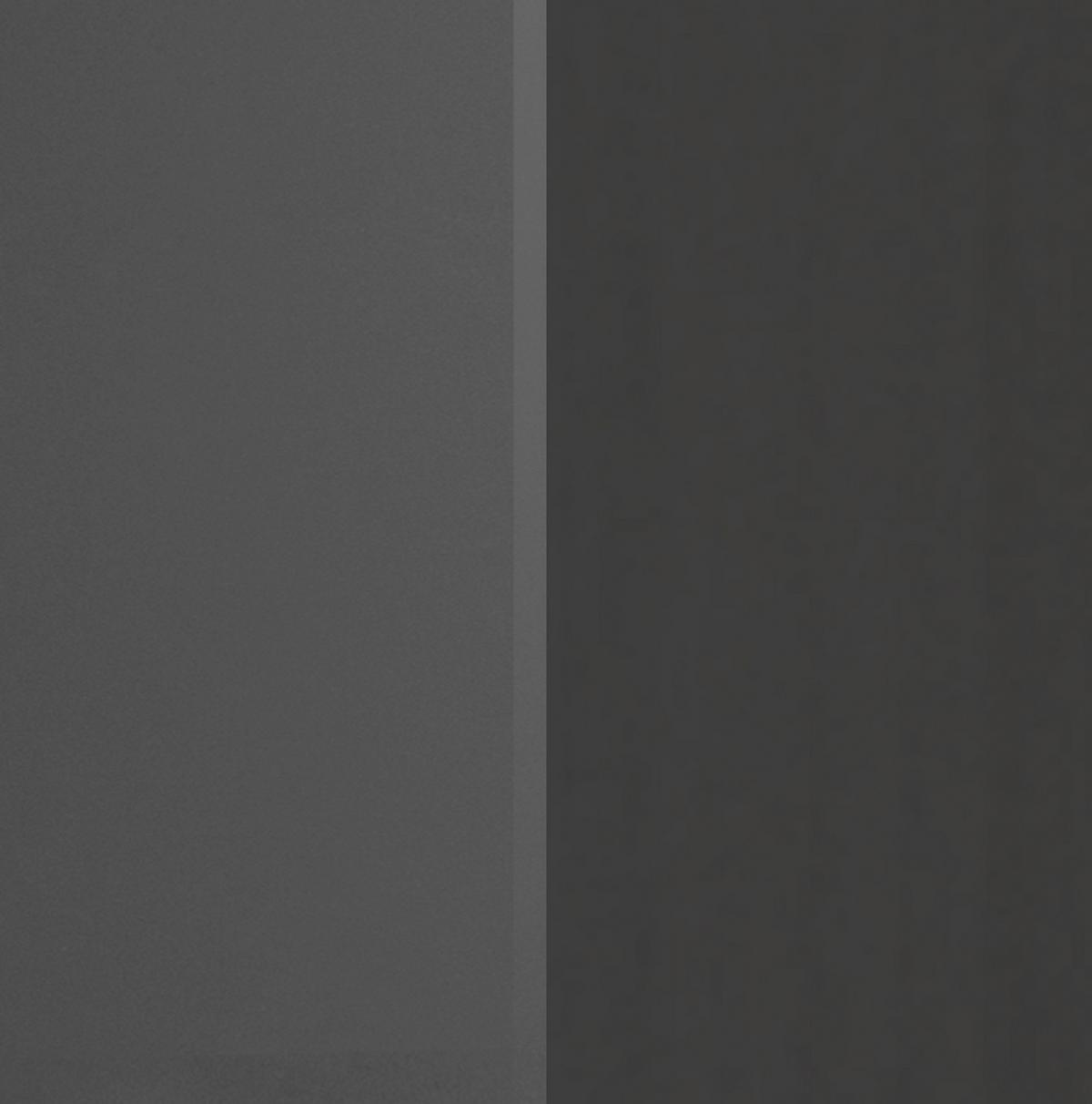 Küchenleerblock Mailand o. Geräte Graphitfarben - Silberfarben/Graphitfarben, MODERN, Holzwerkstoff/Metall (310cm) - Held