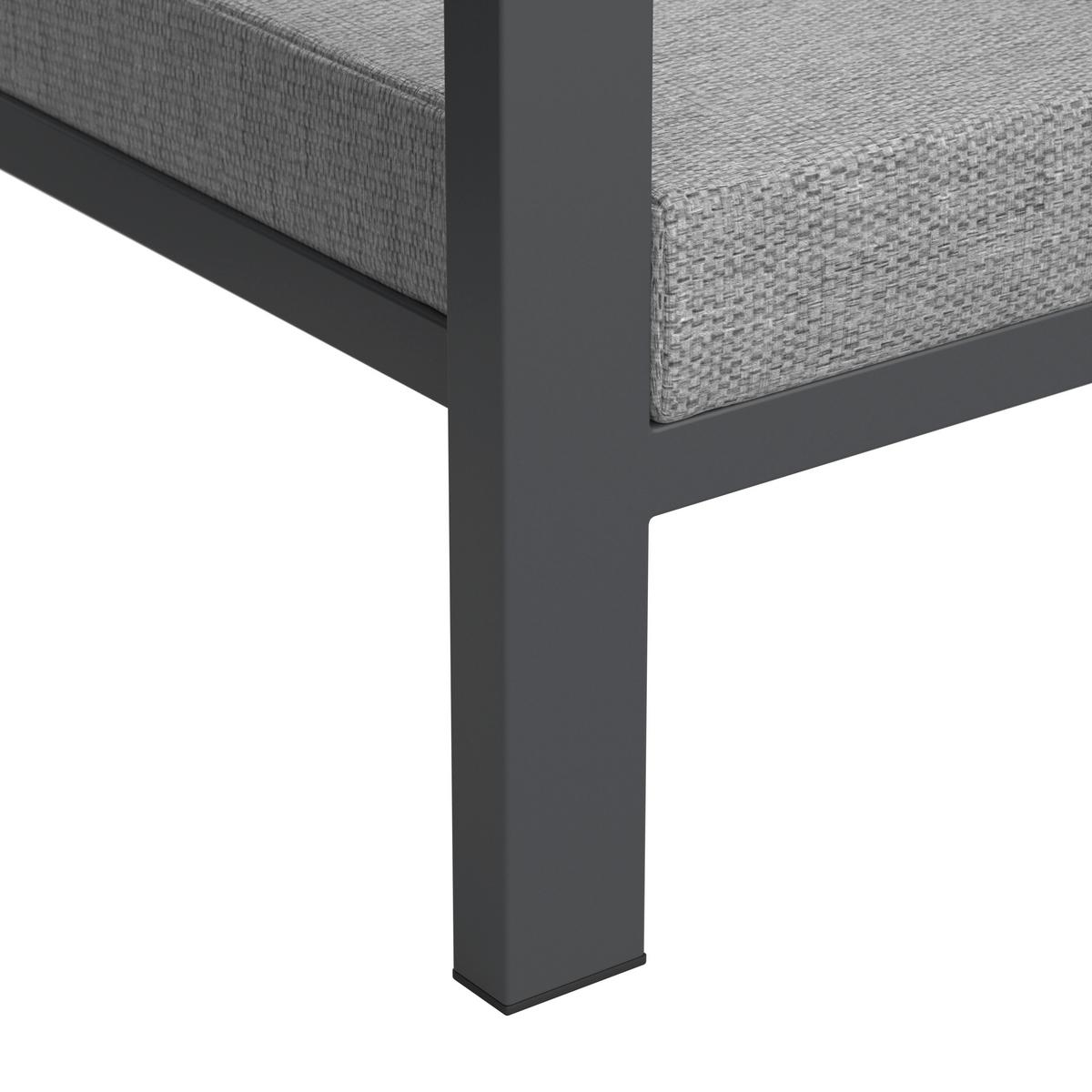 Loungegarnitur "Melina", hell- grau/dunkelgrau, Olefingewebe - Dunkelgrau/Hellgrau, Modern, Holz/Textil (272/79/84cm) - Bessagi Garden