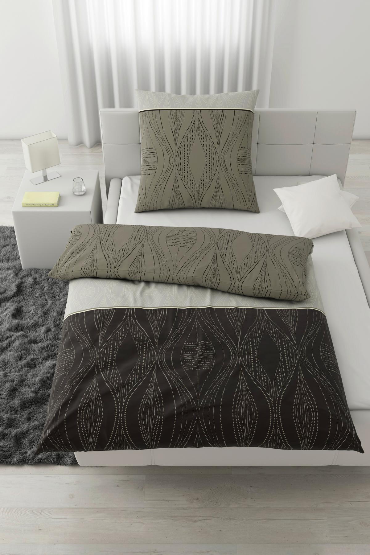 Bettwäsche Erik XL Grau ca. 155x220cm - Grau, KONVENTIONELL, Textil (155/220cm) - Modern Living