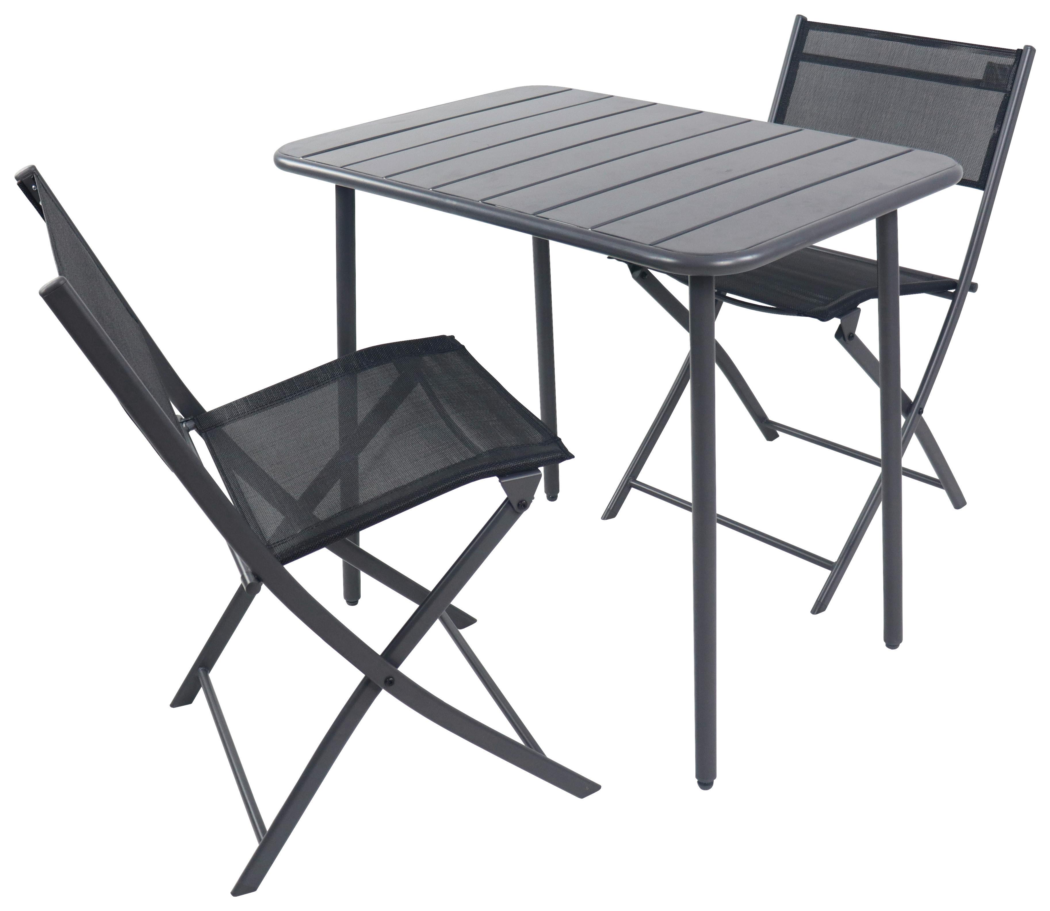 Vrtni Set Sumila, Črna, 3-Delno - črna, Moderno, kovina/umetna masa - Ambia Garden