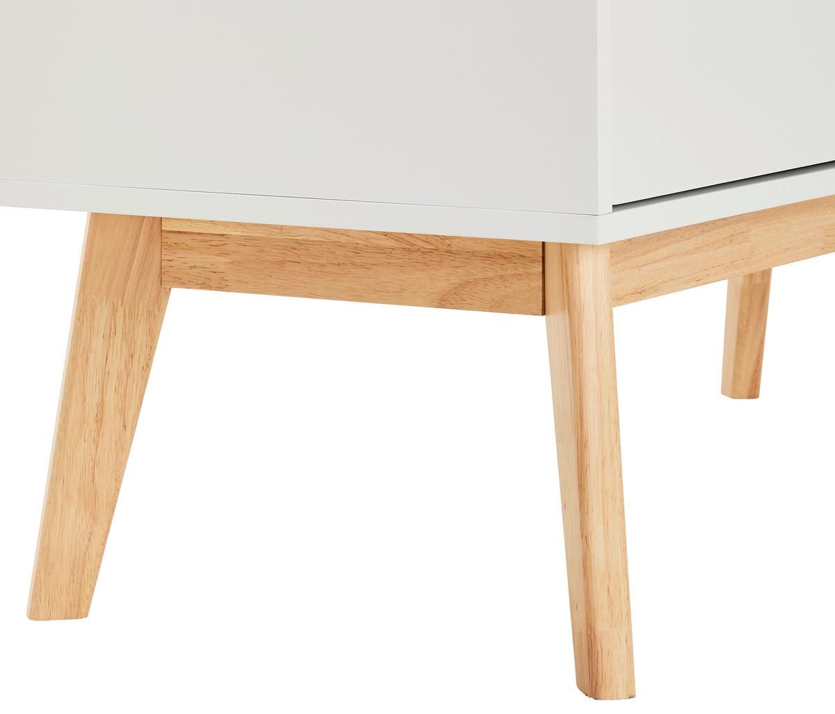 KOMODA WYSOKA KOPA - kolor naturalny/biały, Design, materiał drewnopochodny/drewno (100/149/40cm) - MID.YOU