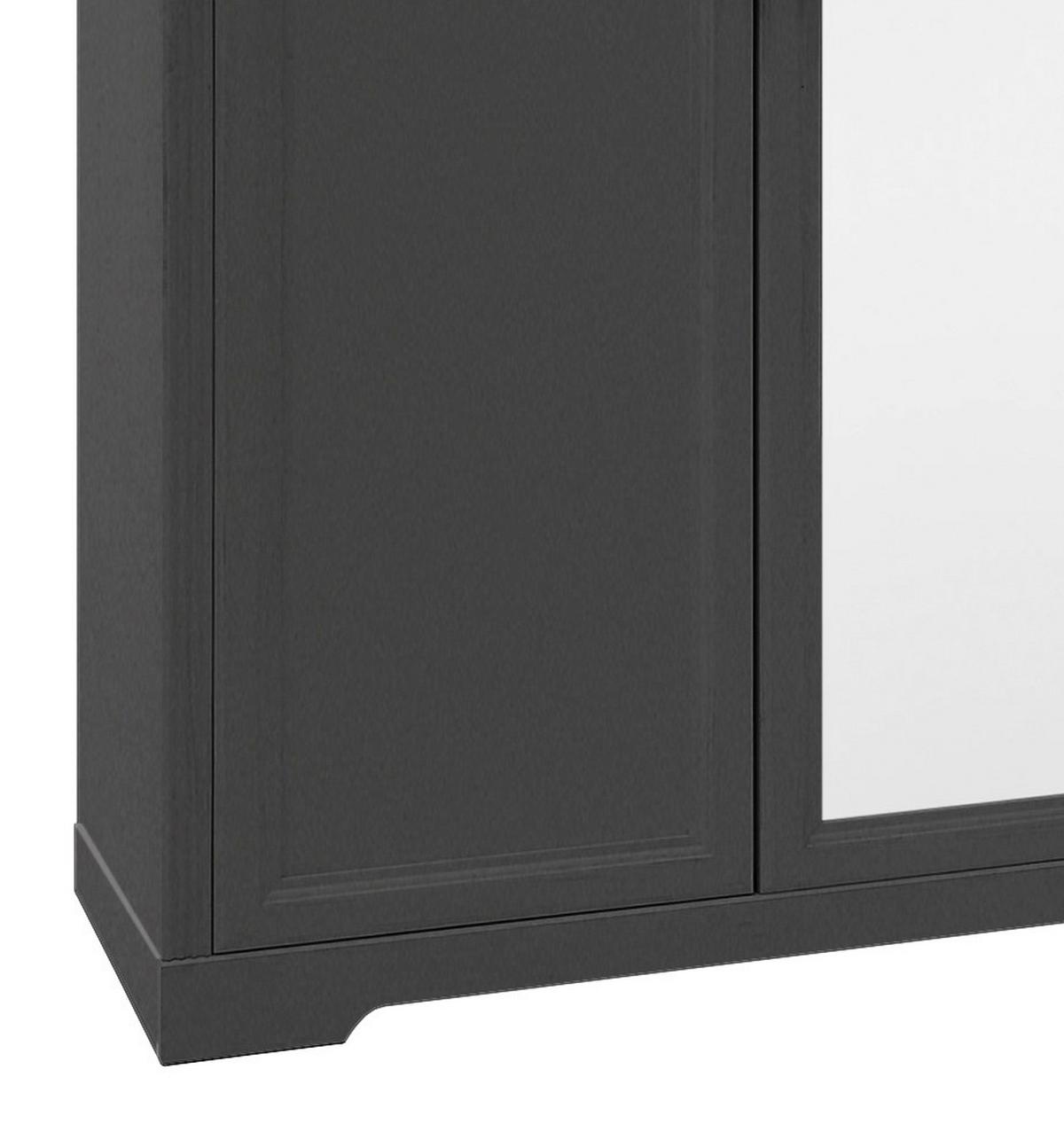Dulap cu uși rotative Jasmin - grafit/stejar Artisan, Lifestyle, material pe bază de lemn (264/220/64cm)