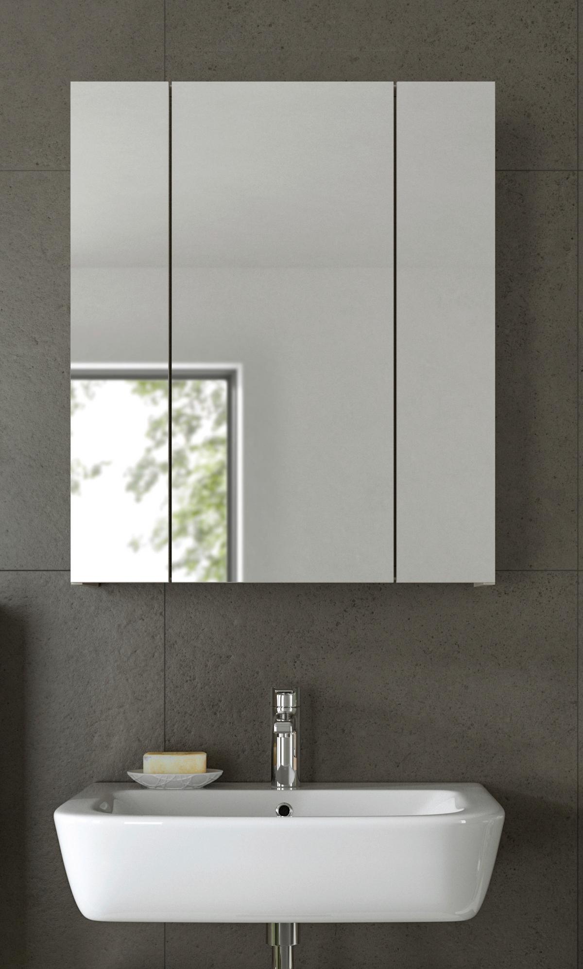 Spiegelschrank Ice Kaschmir - Trend, Glas/Holzwerkstoff (60/70/18cm) - MID.YOU