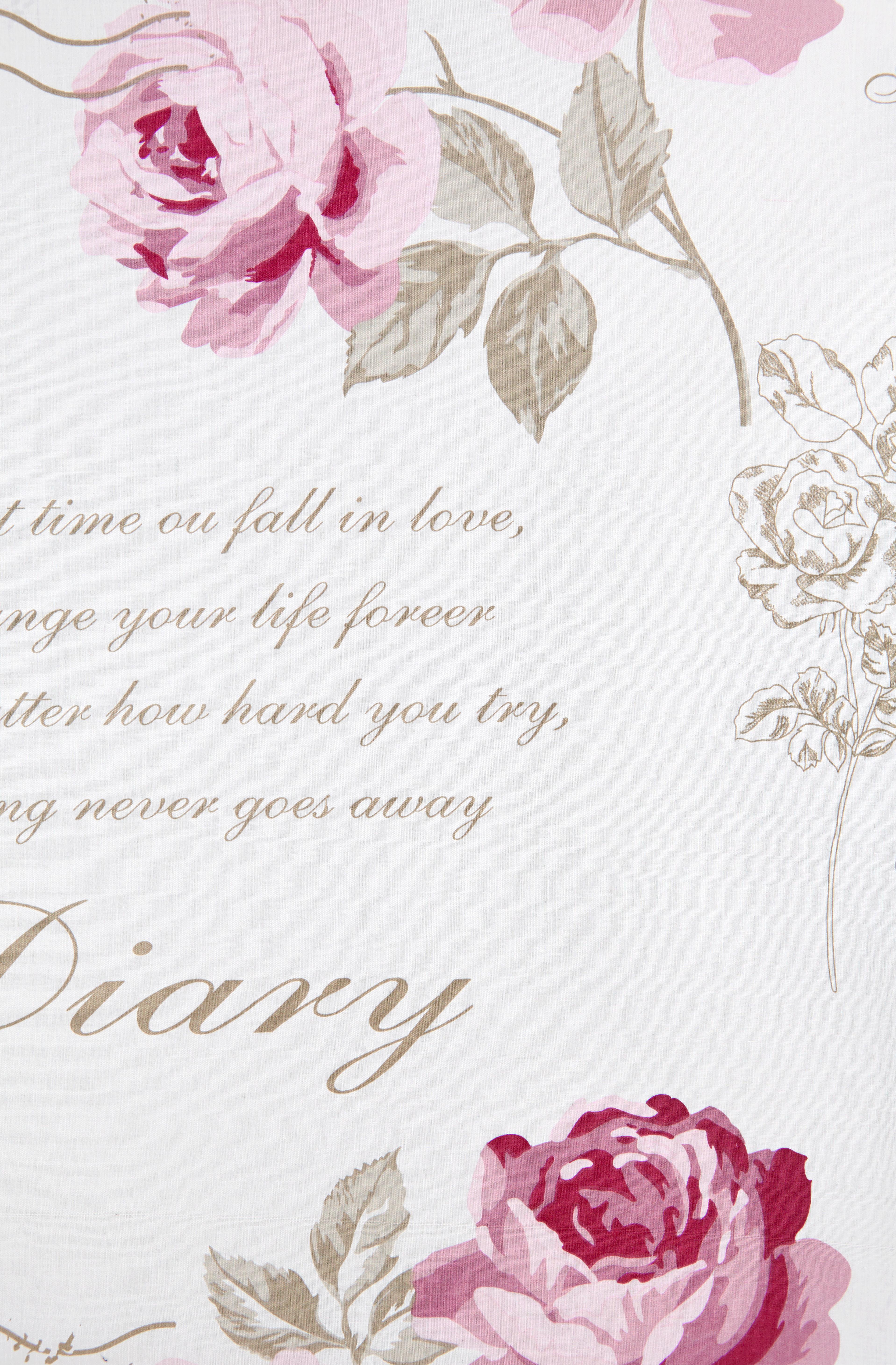 Cuvertură DIARY ROSE - alb/roz, Romantik / Landhaus, textil (220/240cm) - Modern Living