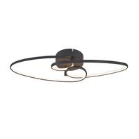 Plafonieră cu LED Ellu - negru, Modern, plastic/metal (51/16/8cm) - Mömax