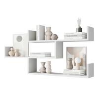 Stenski Regal Trio, Bela - bela, Basics, leseni material (119,1/55/18cm) - P & B