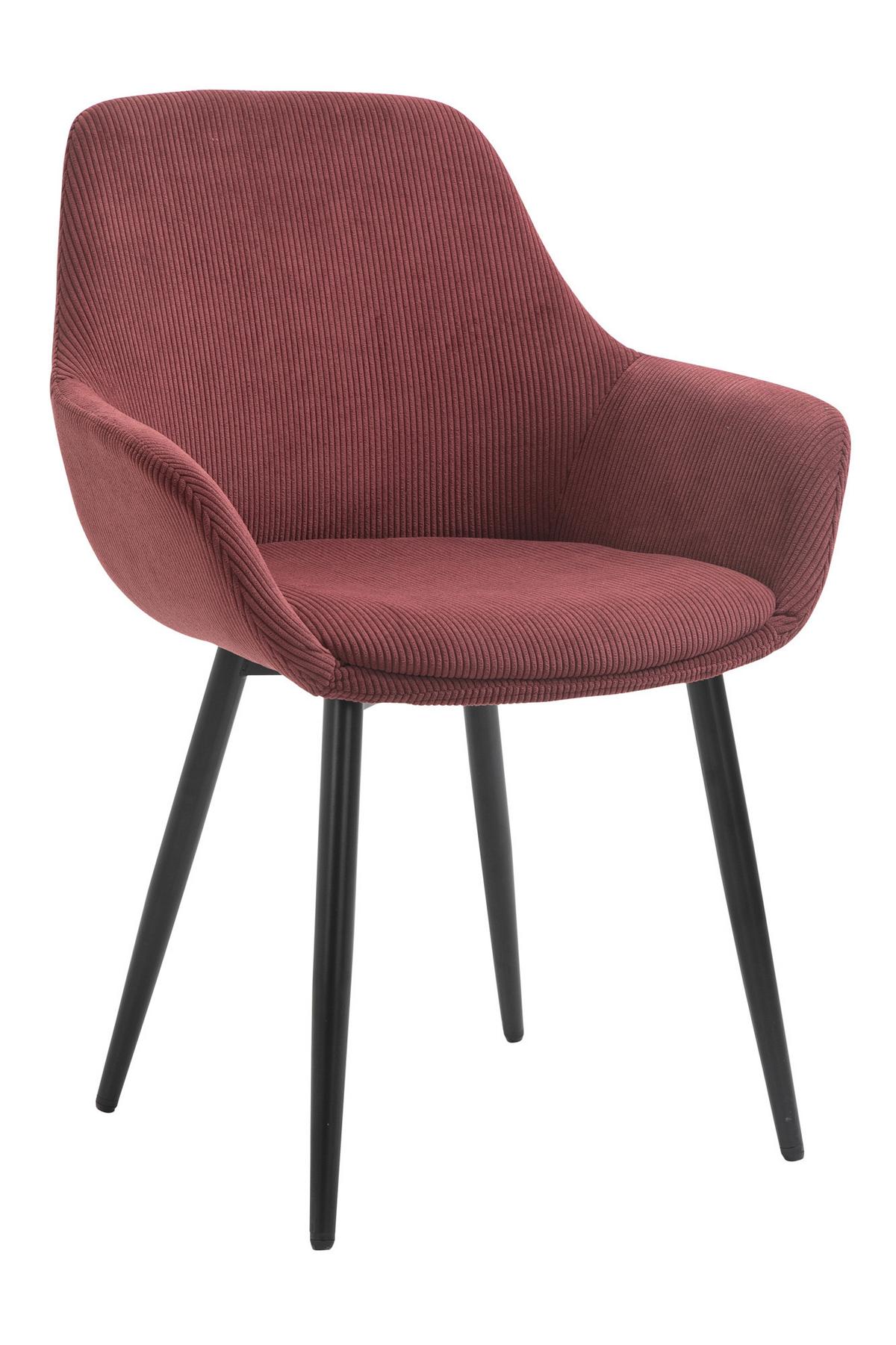 Set Naslanjačev Cord, Barva Gozdnih Sadežev, 2-Delni - črna/barve gozdnih sadežev, Moderno, kovina/tekstil (64/86/59cm) - Livetastic