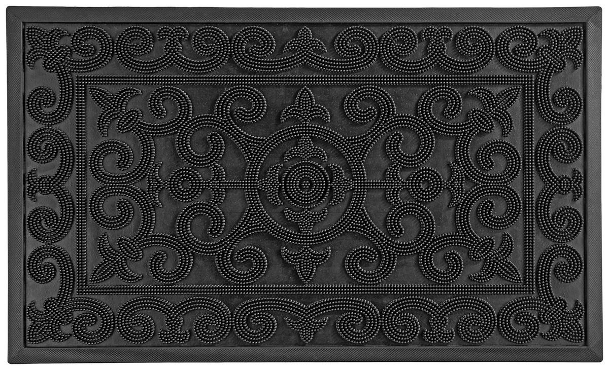 Fußmatte Linus in Schwarz ca.60x80cm - Schwarz, Kunststoff (60/80cm) - Mömax
