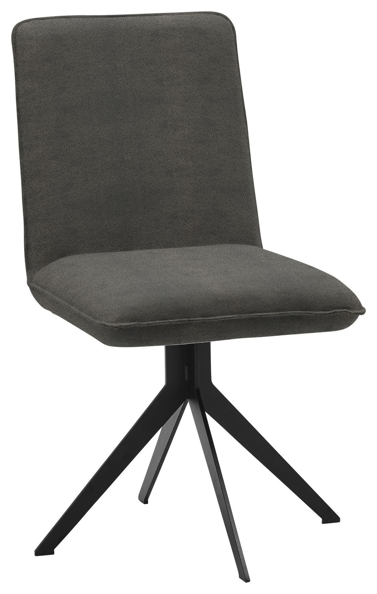 KRZESŁO MALIBU - czarny/szary, Design, metal/tkanina (46,5/87/64cm) - Voleo