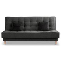 Schlafsofa Bono Grau - Hellbraun/Schwarz, Basics, Holz/Textil (199/91/91cm) - MID.YOU