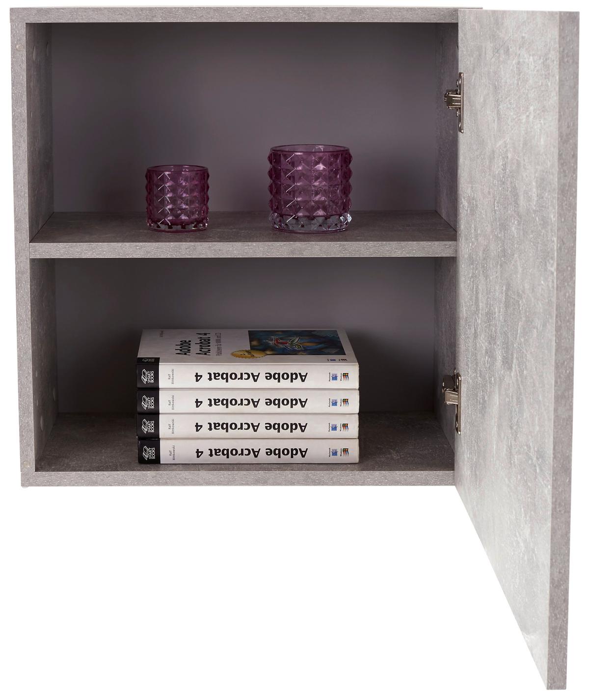 Viseča Omara Geno, Siva - siva, Moderno, leseni material (50/51/28cm) - Mömax