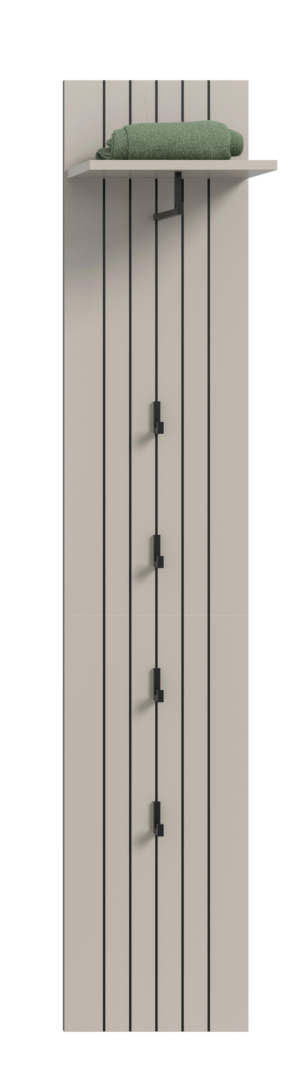 Garderobni Panel Station, Kašmir - kašmir, Design, leseni material (31/160/27cm) - MID.YOU