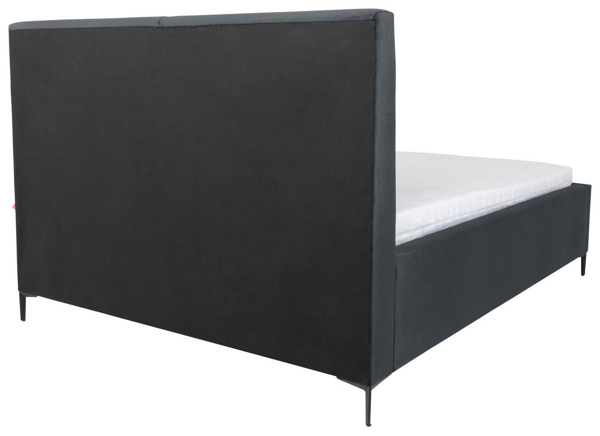 Polsterbett Palini ca. 140x200 cm Dunkelgrau - Dunkelgrau/Schwarz, MODERN, Holz/Textil (140/200cm) - MID.YOU
