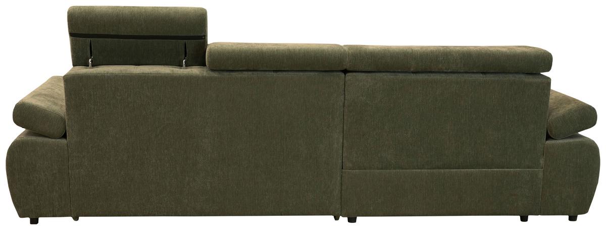 Kutna Garnitura Vegas - šumska zelena/crna, Design, drvo/tekstil (173/294cm) - Modern Living