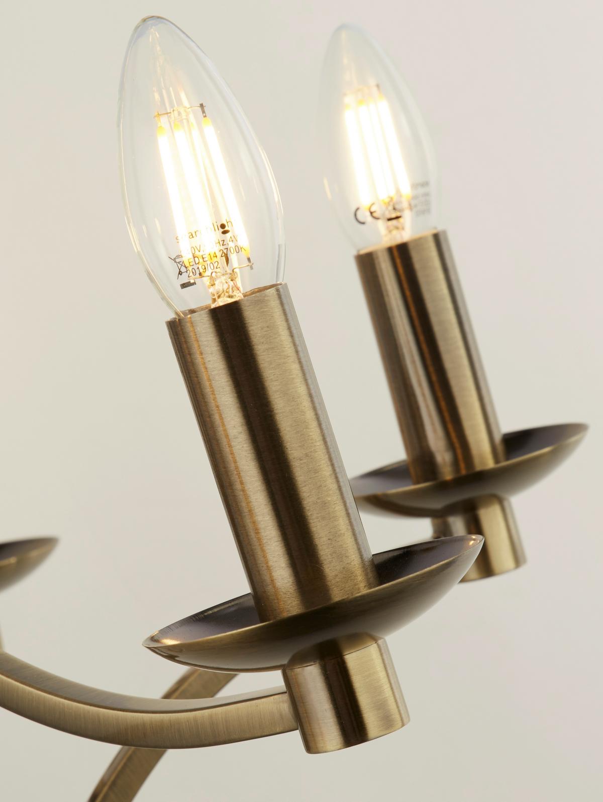 Csillár 41312-6ab Ascot - sárgarézszínű, Design, fém (56/150cm)