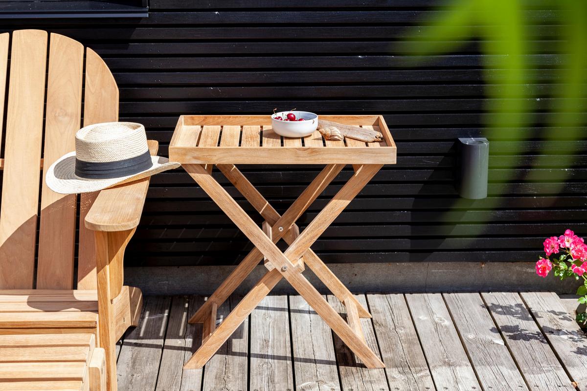 TABLETTTISCH TRAY TABLE - Teakfarben, KONVENTIONELL, Holz (60/40/65cm) - MID.YOU