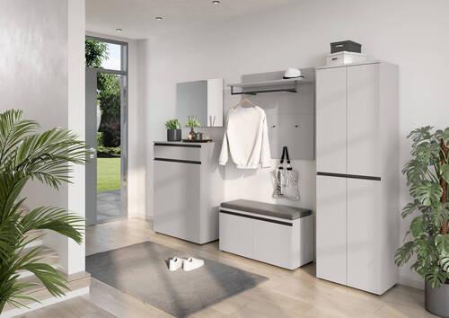 Wandspiegel GW-Bastia in Grau - Grau, MODERN, Glas/Holzwerkstoff (87/60/3cm) - Premium Living