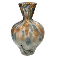Dekovase Bronko Hellbraun/Pastellblau - Hellbraun/Pastellblau, Basics, Glas (20/31cm)