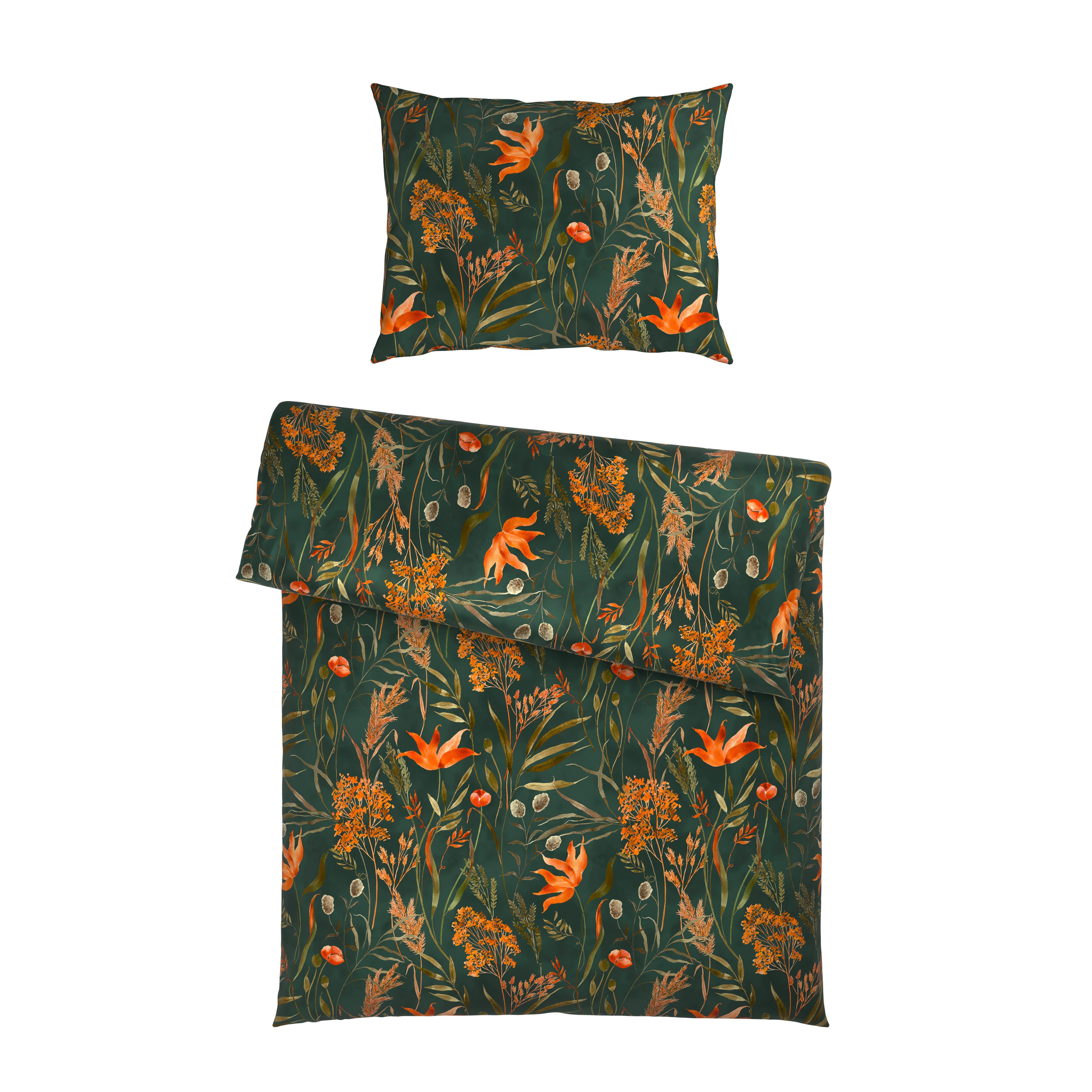 Bettwäsche Nora XL Grün ca. 140x220cm - Grün, MODERN, Textil (140/220cm) - Mömax