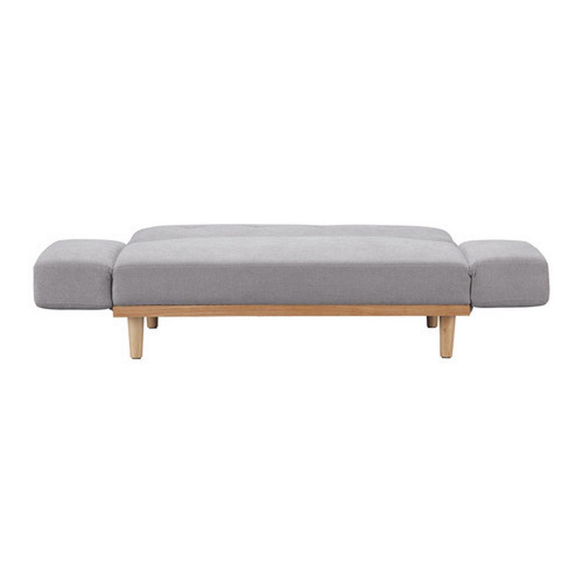 Bettsofa FELICIA Hellgrau inkl. 2 Kissen - Hellgrau/Naturfarben, Modern, Holz/Textil (169/71/79cm) - Bessagi Home