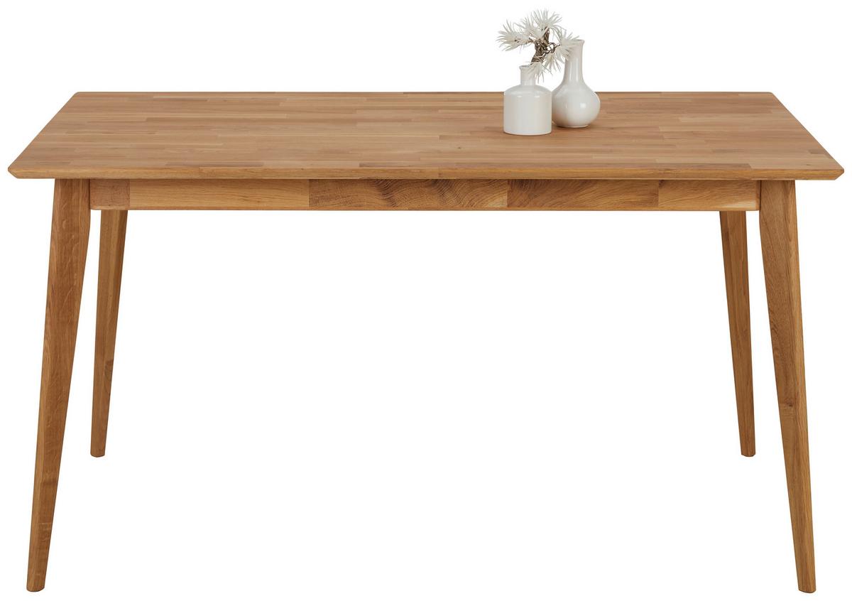 Esstisch aus Wildeiche massiv - Eichefarben, Konventionell, Holz (140/75/90cm) - Zandiara