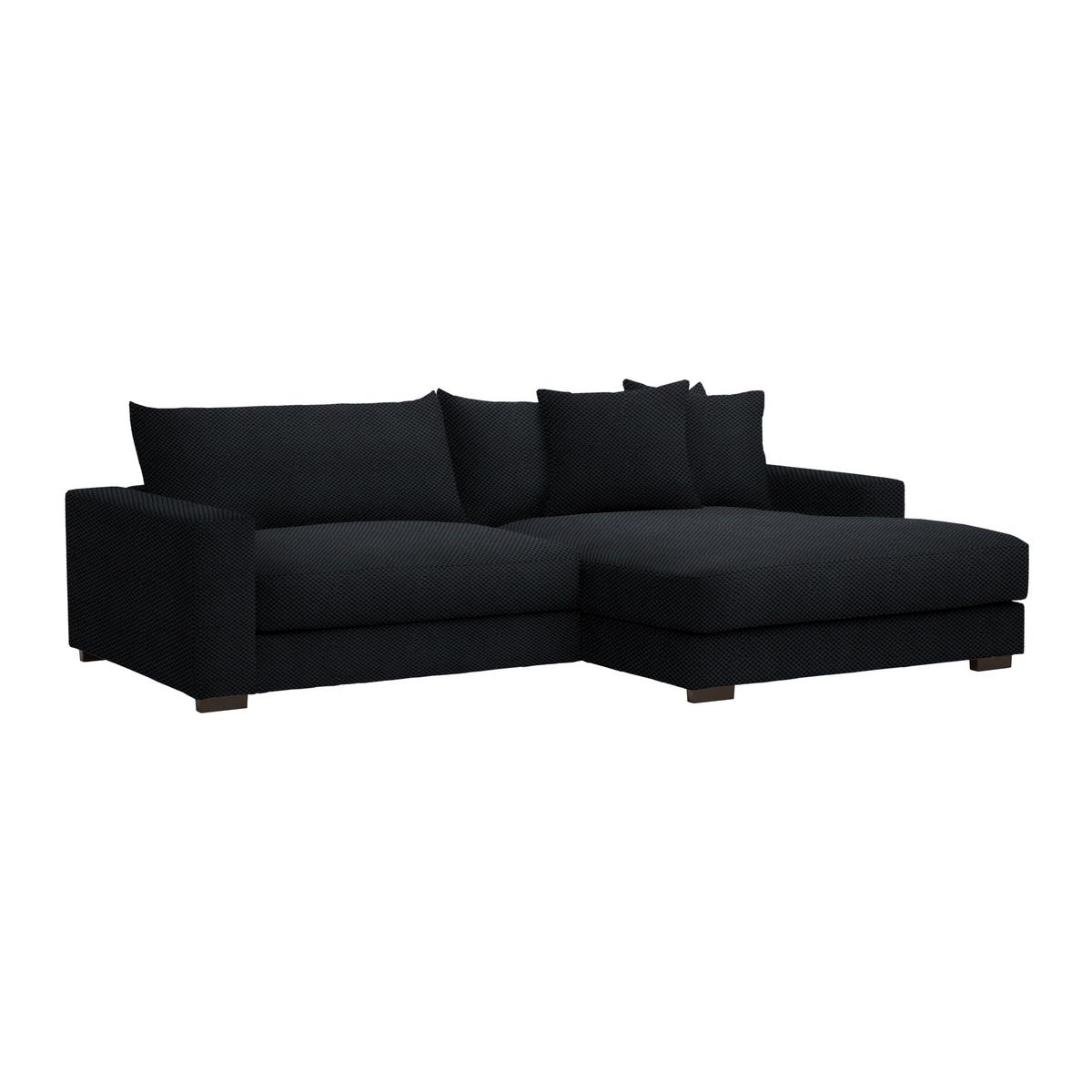 Ecksofa Pedro Schwarz - Schwarz, MODERN, Textil (265/83/180cm) - Mömax