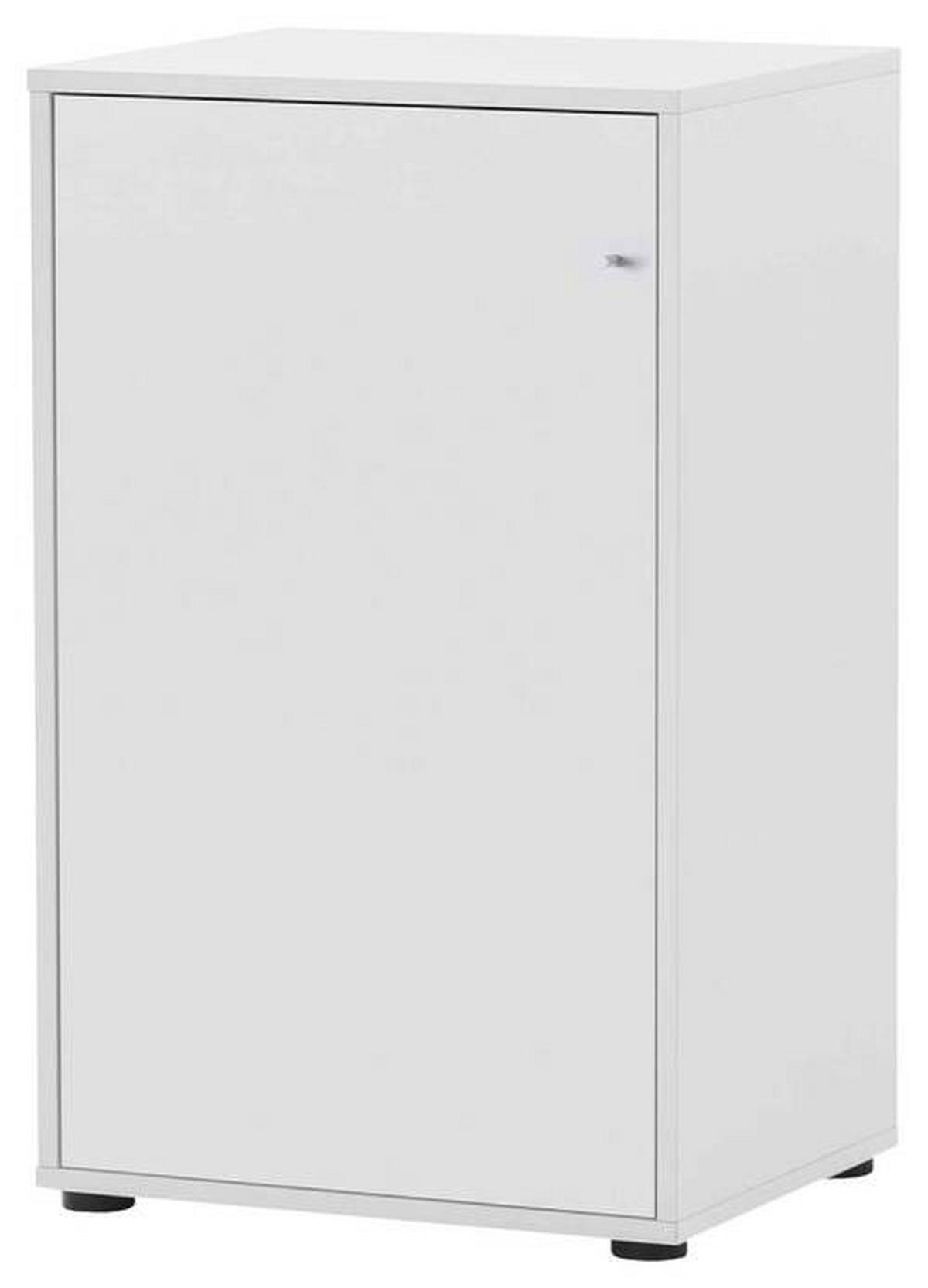 Aktenschrank U 510 T Weiß ca. 50,9x83,6x41cm - Weiß, MODERN, Holzwerkstoff (50,9/83,6/41cm) - MID.YOU