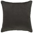 Samtkissen Valska ca.45x45cm - Dunkelgrau, MODERN, Textil (45/45cm) - Mömax modern living