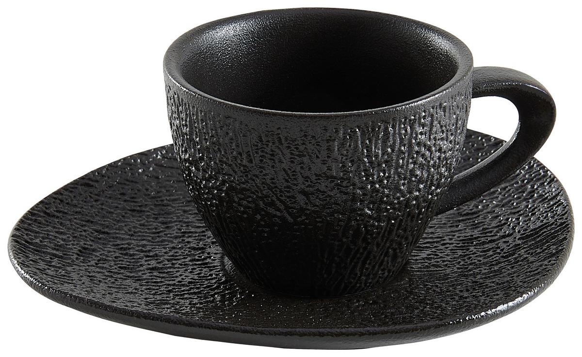 Espresso Csésze És Csészealj Haruki - fekete, Modern, kerámia (6.7/6.7/5cm) - Mömax