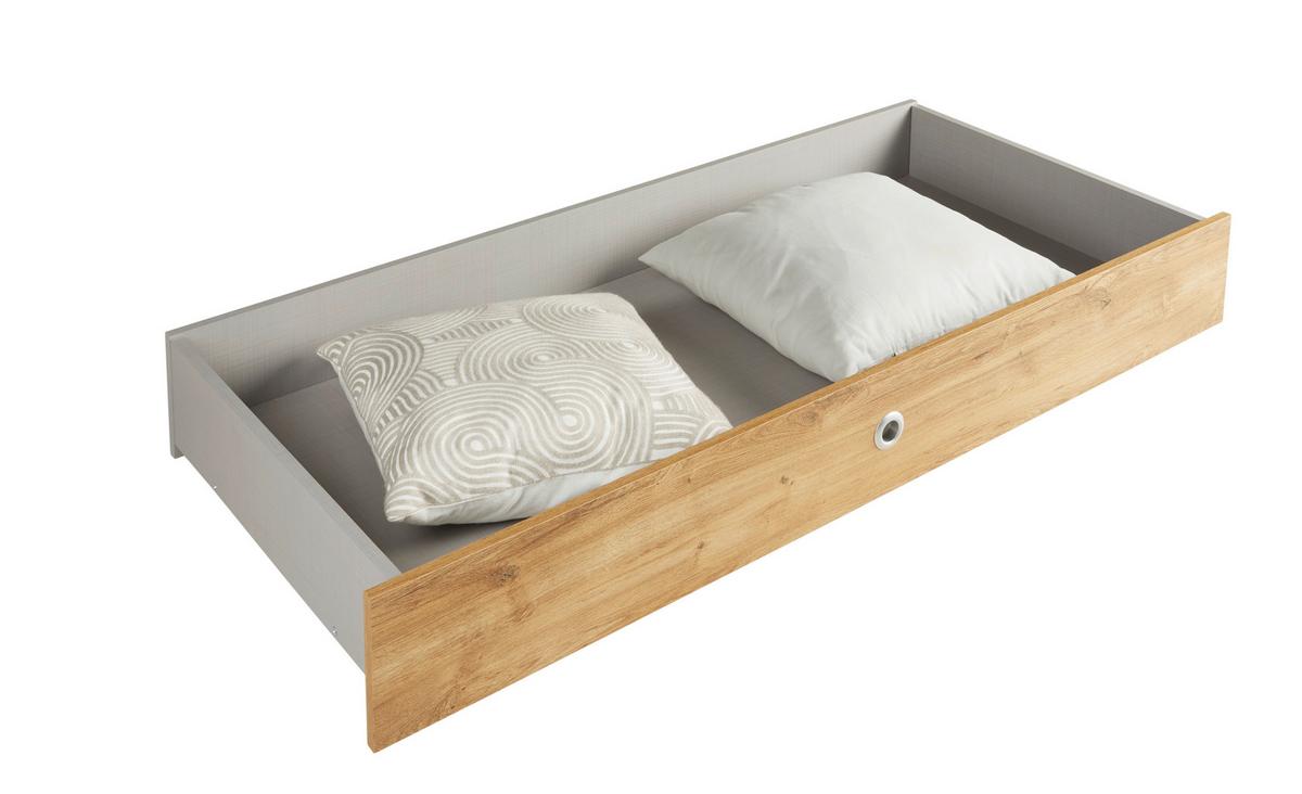 Bettschubkasten Valencia in Eichefarben 2er Set - Eichefarben, KONVENTIONELL, Holzwerkstoff/Metall - Mömax