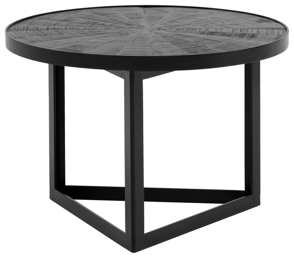 Klubska Miza Wl6.790 - črna, Design, kovina/leseni material (58/58/40cm) - MID.YOU