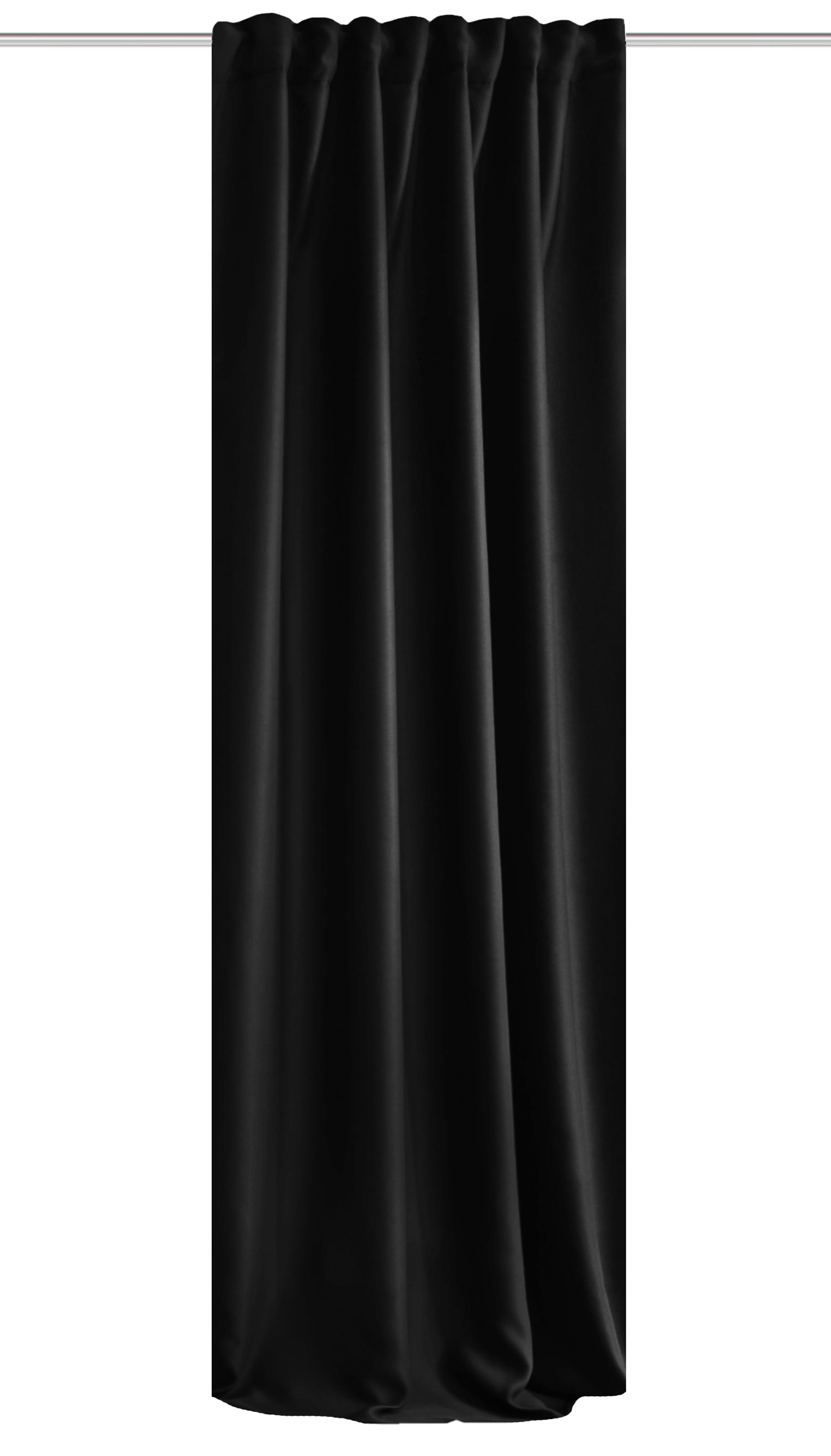 Lärmschutzvorhang Acustico Schwarz ca. 135x245cm - Schwarz, Basics, Textil (135/245cm) - Schmidt W. Gmbh