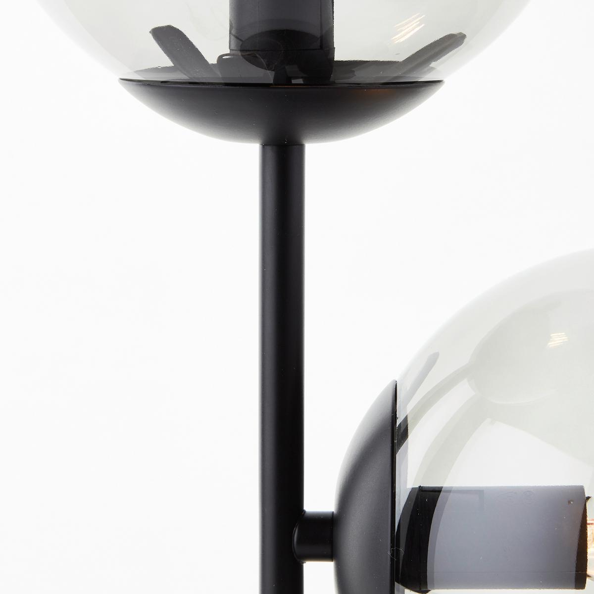 Tischleuchte Ariol Schwarz max. 25 Watt - Schwarz, Design, Glas/Metall (48,2/24/15cm) - Brilliant