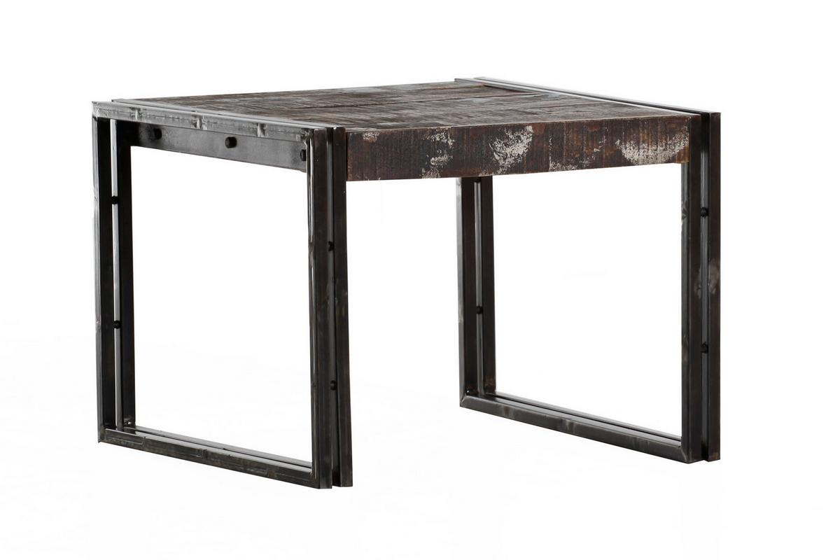 Couchtisch Holz - Dunkelbraun, Lifestyle, Holz/Metall (60/60/45cm) - Zandiara