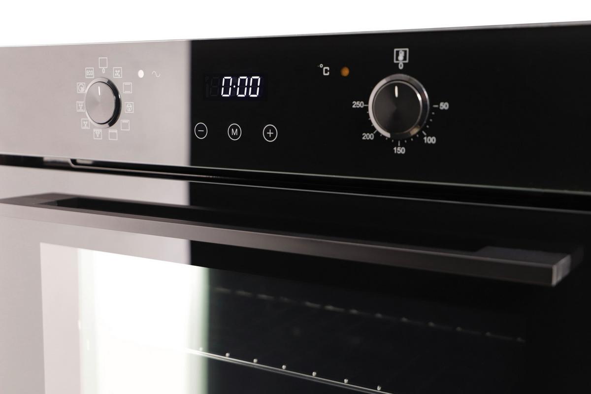 Einbaubackofen Julius AB701-19 Schwarz - Schwarz, Basics, Glas/Kunststoff (59,5/59,5/57,5cm) - Respekta