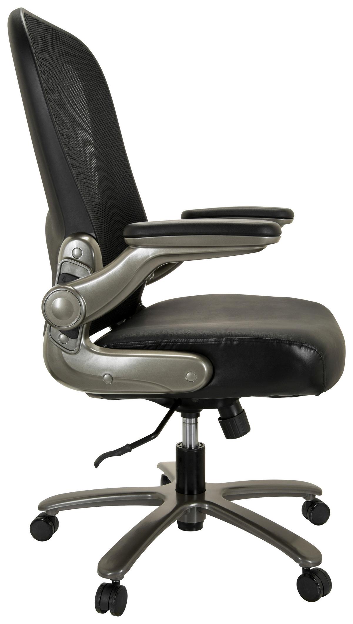 Pisarniški Stol Instructor T, Črna - srebrne barve/črna, Basics, kovina/umetna masa (75/122/68cm) - MID.YOU