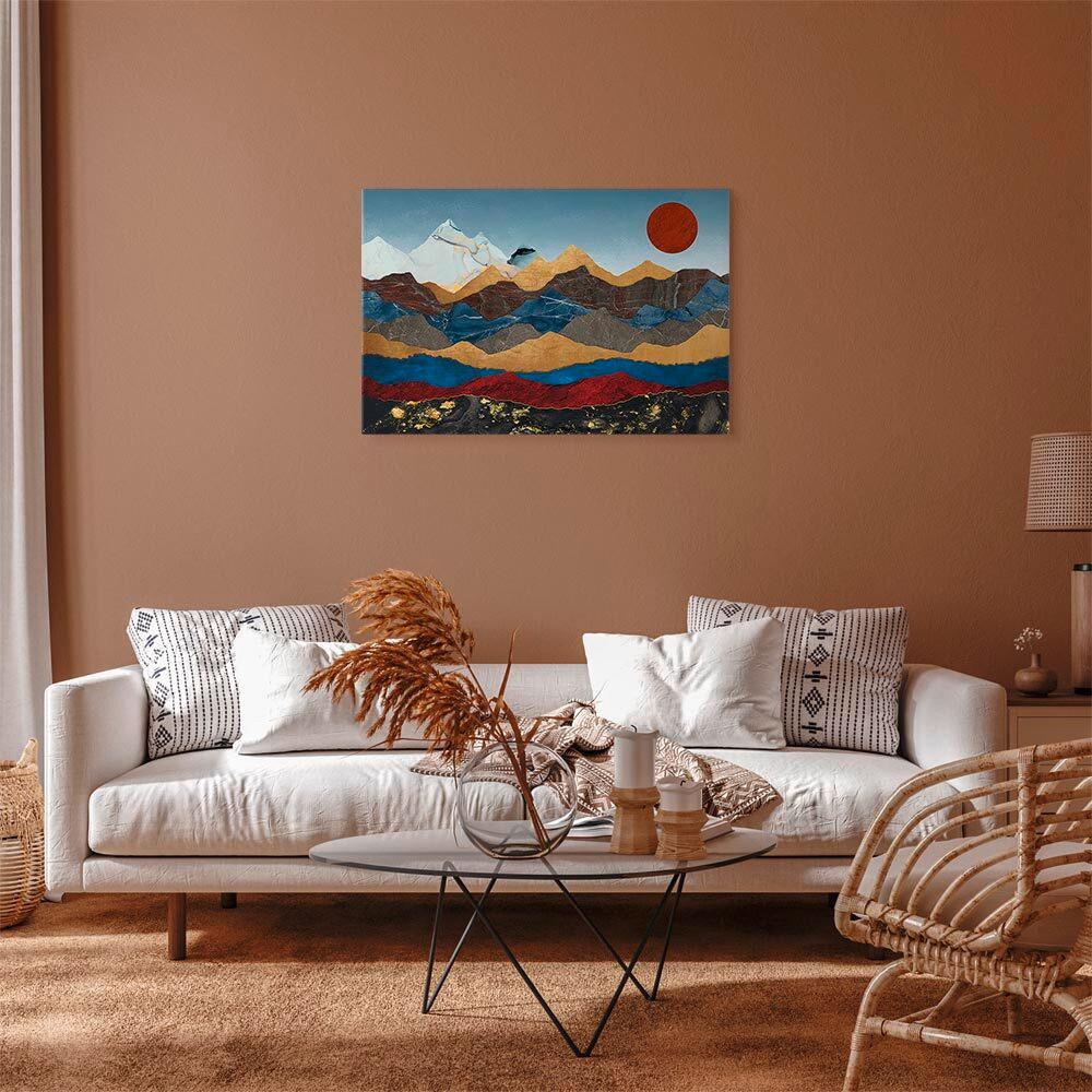 Slika Na Platnu Heart Of The Mountains - modra/večbarvno, Basics, tekstil/les (90/60/1,2cm) - artgeist