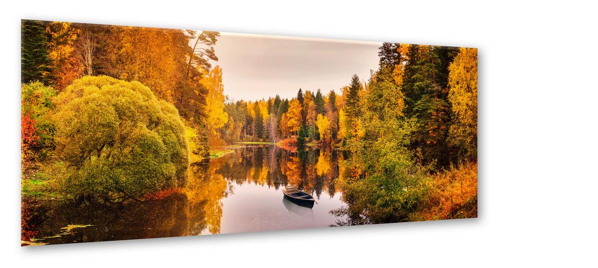 Glasbild Vetro ca. 50x125cm - Multicolor, Glas/Papier (125/50cm) - Modern Living