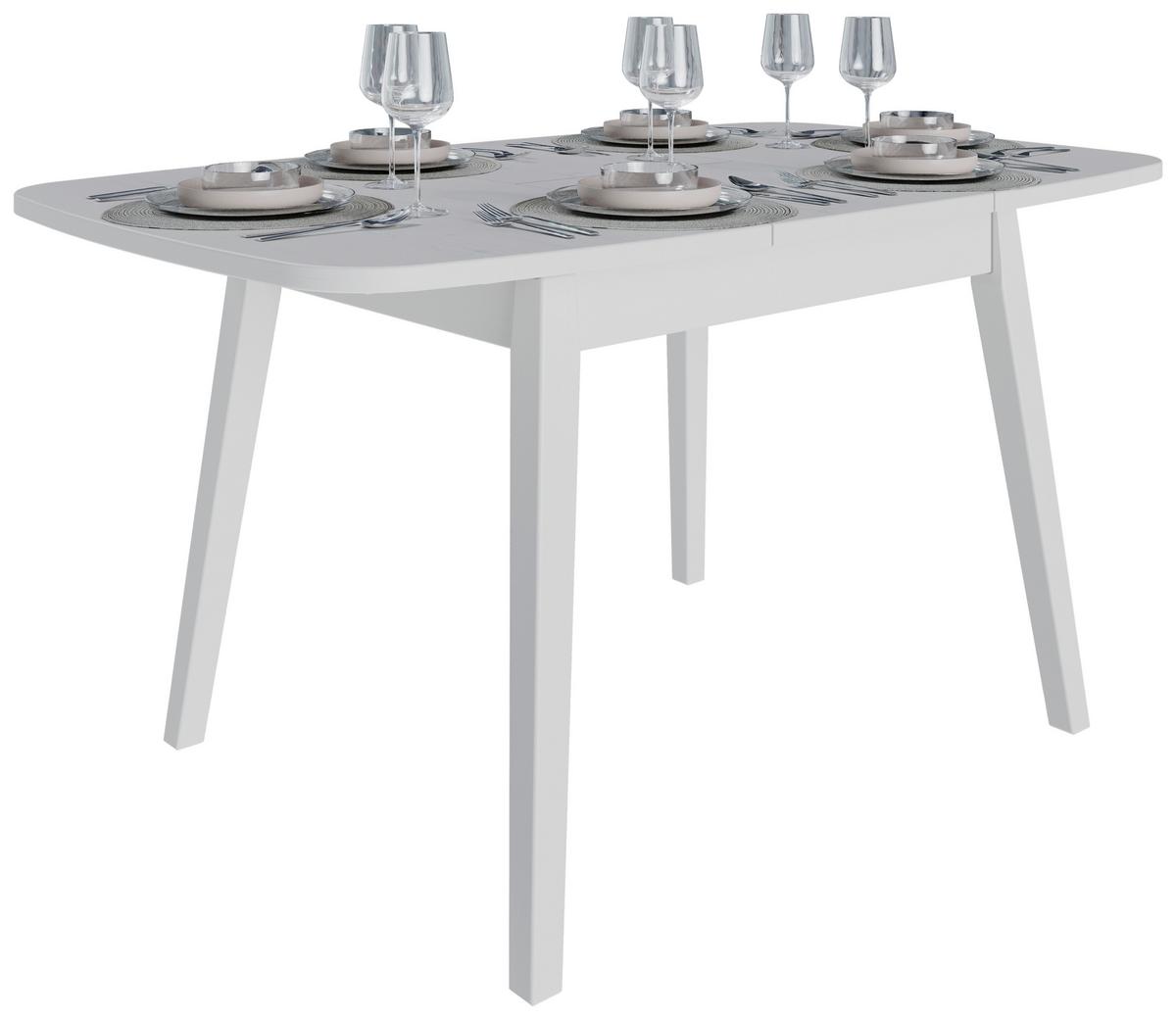 STÓŁ DO JADALNI CLAUDIA WEIß - biały, Modern, materiał drewnopochodny/drewno (110/90/76,5cm) - MID.YOU